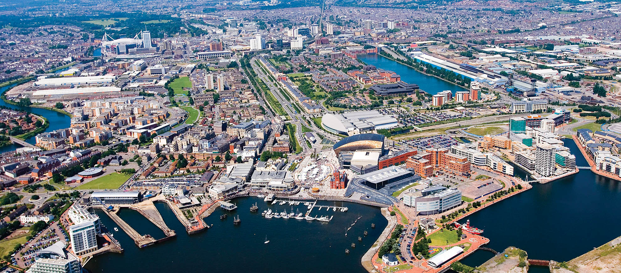 Cardiff Bay from the air