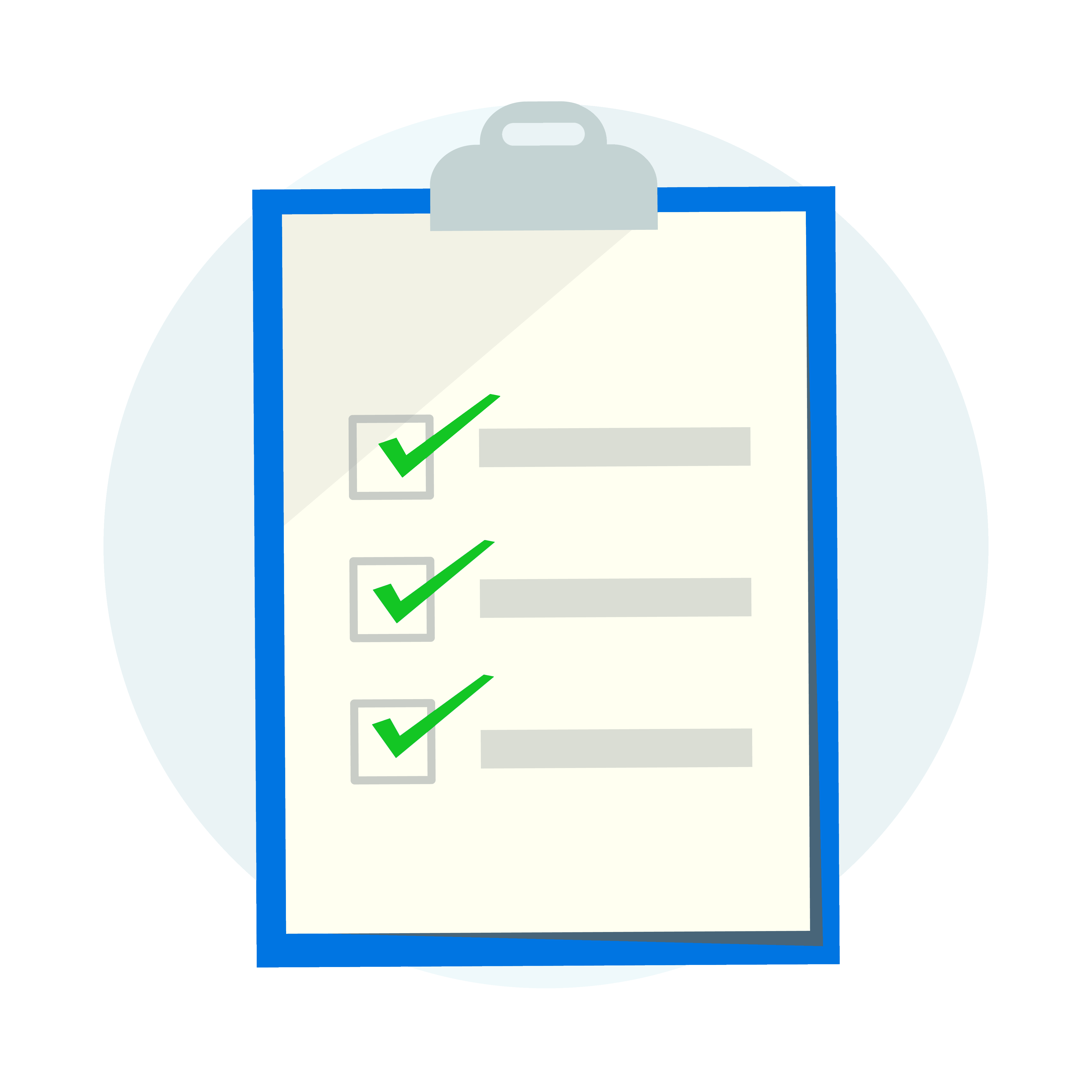 clipboard Image of a clipboard with ticks